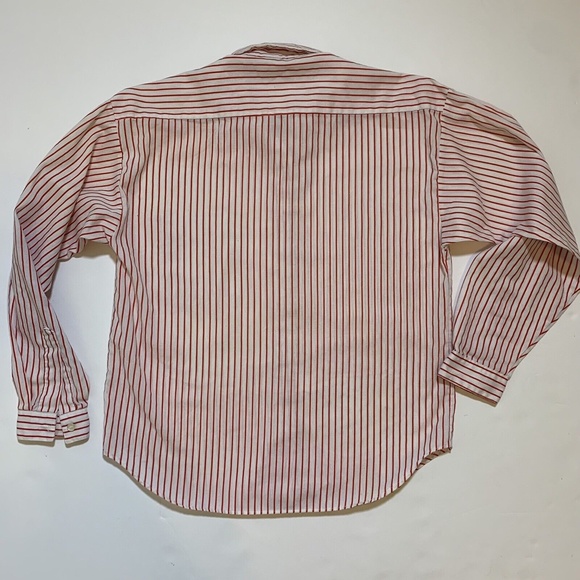 Vintage 80s Hunters Glen Red White Striped Made in USA Women's Shirt Size Small - Picture 4 of 8